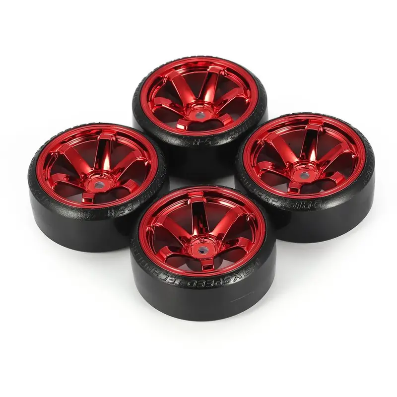 4Pcs Rc Drifting Car Tire Set Hard Plastic Hard Tyre Set For Traxxas Hsp Tamiya Hpi On-Road Vehicle Drifting Rc Car Toys Parts 9