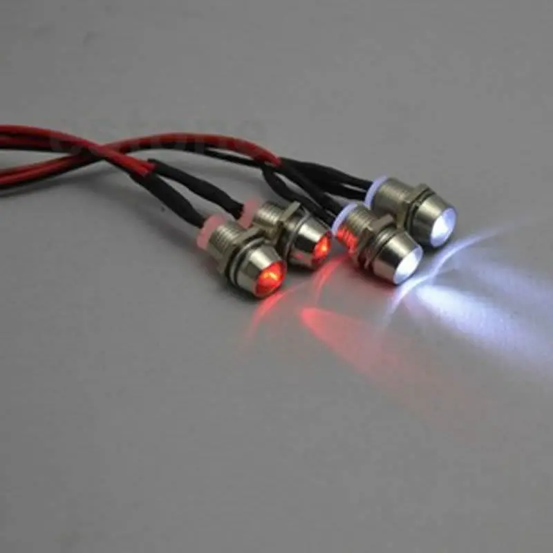 4Pcs Rc Model Drift Car Led Night 5Mm & 3Mm Headlamps Headlights Led Light Led For Rc Car 1