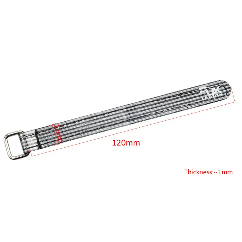 4Pcs Rjx 12X120mm 12X130mm 12X140mm Black Fiber Metal Clips Battery Strap For Rc Drone Battery 2