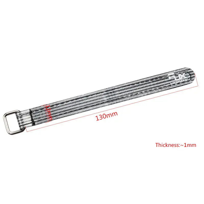 4Pcs Rjx 12X120mm 12X130mm 12X140mm Black Fiber Metal Clips Battery Strap For Rc Drone Battery 2