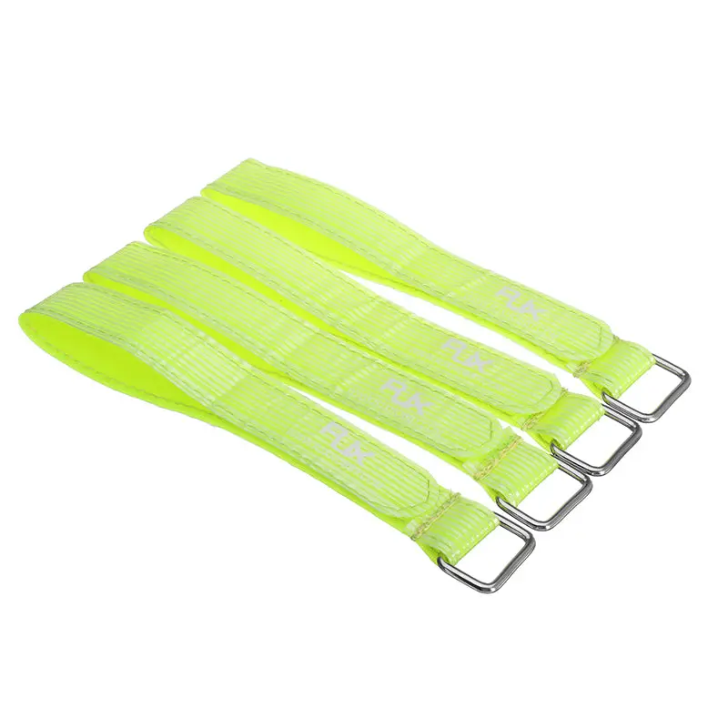 4Pcs Rjx 20Mm High Strength Alloy Buckle Battery Strap For Fpv Racing Drones Electronics 200-400Mm 4