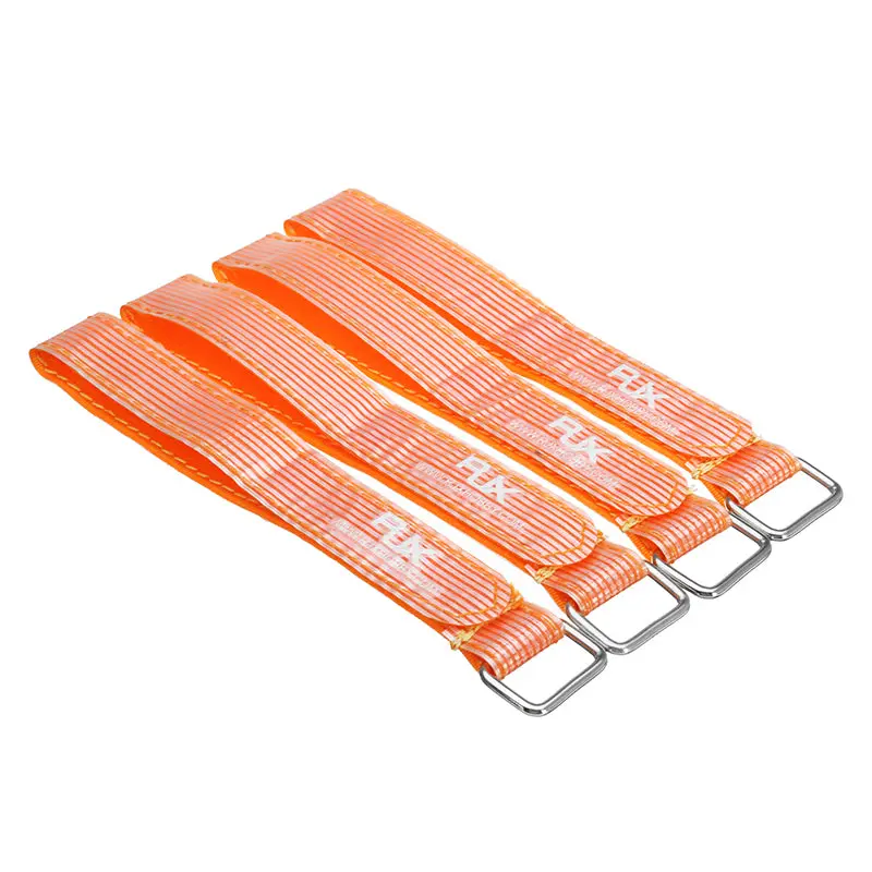 4Pcs Rjx 20Mm High Strength Alloy Buckle Battery Strap For Fpv Racing Drones Electronics 200-400Mm 5