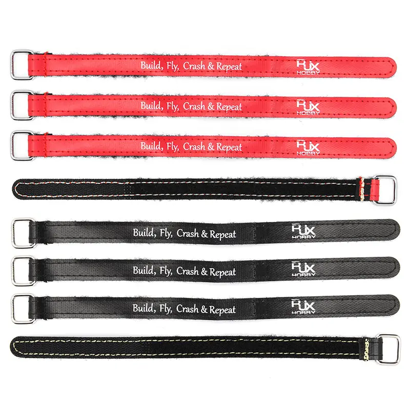 4Pcs Rjx Non-Slip Silicone Battery Straps Aluminium Alloy Buckle For Fpv Helicopter Drone 1