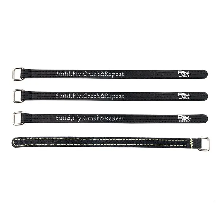 4Pcs Rjxhobby 10Mm Non-Slip Silicone Metal Plastic Buckle Battery Strap For Rc Racing Drone 1