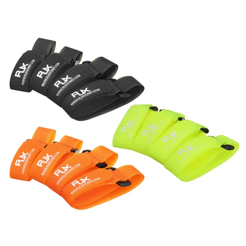 4Pcs Rjxhobby 20Mm Battrey Strap 200Mm-400Mm Black For Fpv Racing Rc Model 1