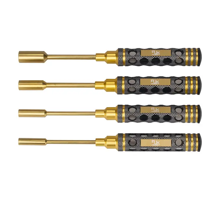 4Pcs Rjxhobby 4.0/5.5/7.0/8.0Mm Black Gold Nut Driver For Fpv Rc Models 1