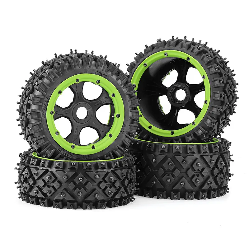 4Pcs Rovan 85243 Front Rear Tires & Wheels For 1/5 Hpi Km Baja 5B Rc Car Parts 1