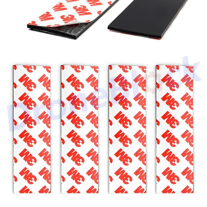 4Pcs Silicone Non-Slip Mat Battery Anti Skid Pad Anti-Slip Mat 2Mm Thickness Sticker For Racing Drone Quadcopter Multicopter Rc 1