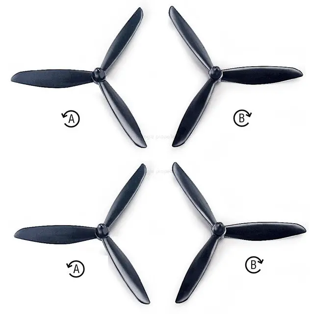 4Pcs Updated Self-Propelled Triangle 3-Blade Propeller Props For Mjx B2c B2w Rc Drone 2