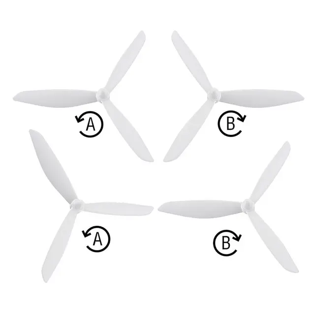 4Pcs Updated Self-Propelled Triangle 3-Blade Propeller Props For Mjx B2c B2w Rc Drone 3