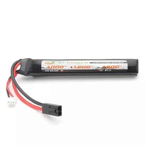 4Pcs Xf Power 7.4V 1200Mah 30C 2S Lipo Battery Small Tamiya Plug 2