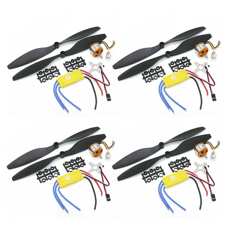 4Set/Lot A2212 1000Kv 2200Kv A2208 Brushless Outrunner Motor +30A Esc+1045 Propeller Quad-Rotor Set For Rc Aircraft Multicopter 1