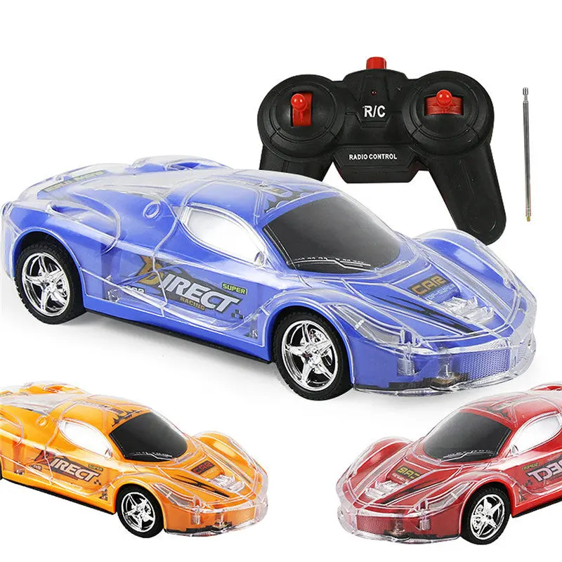 4Wd 1/24 Rc Remote Control Light Up Racing Car W/ 3D Flashing Lights Drive Toy 1