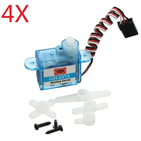 4X 3.7G Micro Analog Servo Gh-S37a For Rc Airplane Helicopter 1