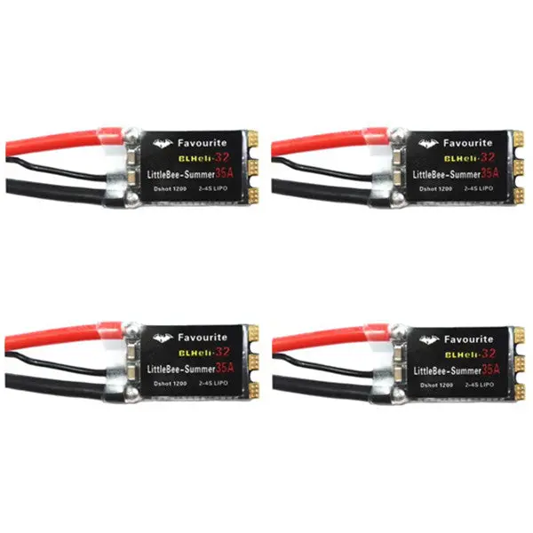 4X Favourite Fvt Littlebee Summer 35A 2-4S Blheli_32 Fpv Racing Brushless Esc Dshot1200 Ready For Rc Drone 1