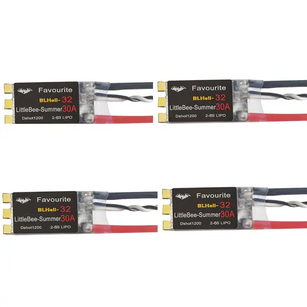 4X Favourite Littlebee Fvt Summer 30A Blheli_32 2-6S Dshot1200 Ready Brushless Esc W/ Current Limit 1