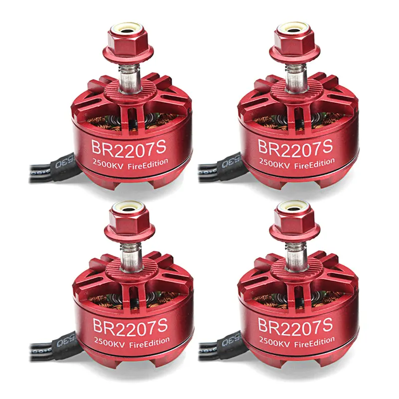 4X Racerstar 2207 Br2207s Fire Edition 2500Kv 3-6S Brushless Motor For Rc Drone Fpv Racing Frame Kit 1