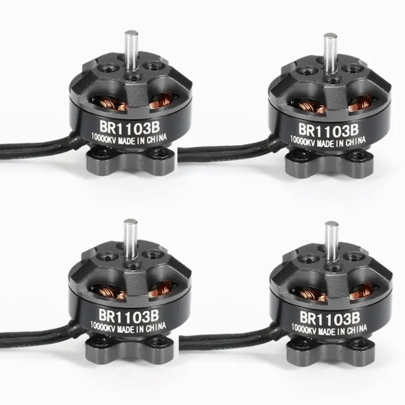4X Racerstar Racing Edition 1103 Br1103b 10000Kv 1-3S Brushless Motor Black For 50 80 100 Rc Drone Fpv Racing 1