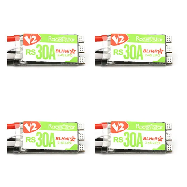 4X Racerstar Rs30a V2 30A Blheli_S Esc Opto 2-4S Support Oneshot42 Multishot 16.5 Dshot600 For Rc Drone 1