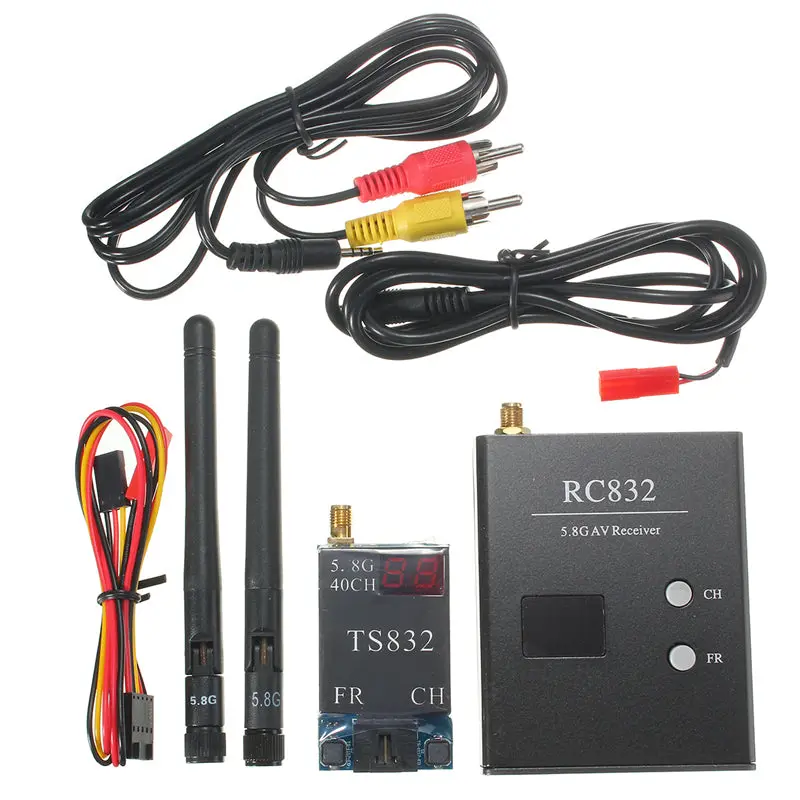 5.8G 600Mw 5Km Wireless Av Transmitter Ts832 40Ch + Rc832 Ts5823 Ts5828 Receiver 48Ch For Rc Fpv Racing Drone 1