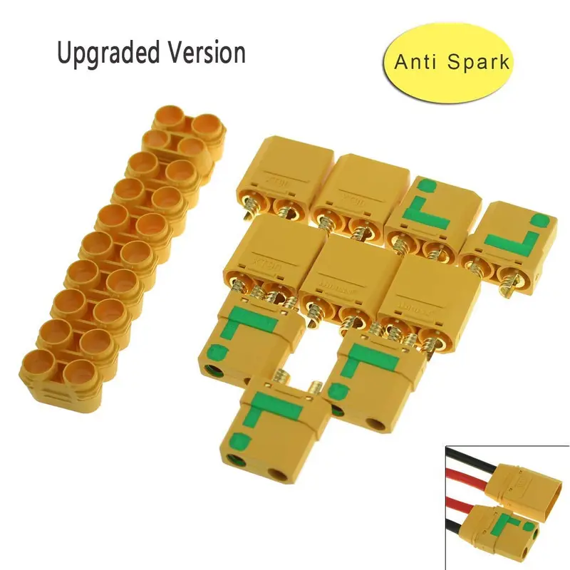 5 Pair Amass Xt90s Xt90-S Xt90 Connector Anti-Spark Male Female Connector For Battery, Esc And Charger Lead 1