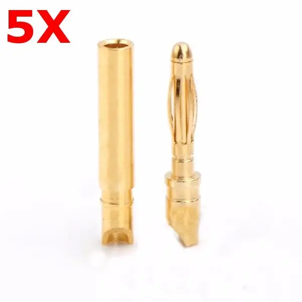 5 Pairs Amass 2.0Mm Banana Plug Am-1002C Male & Female 1