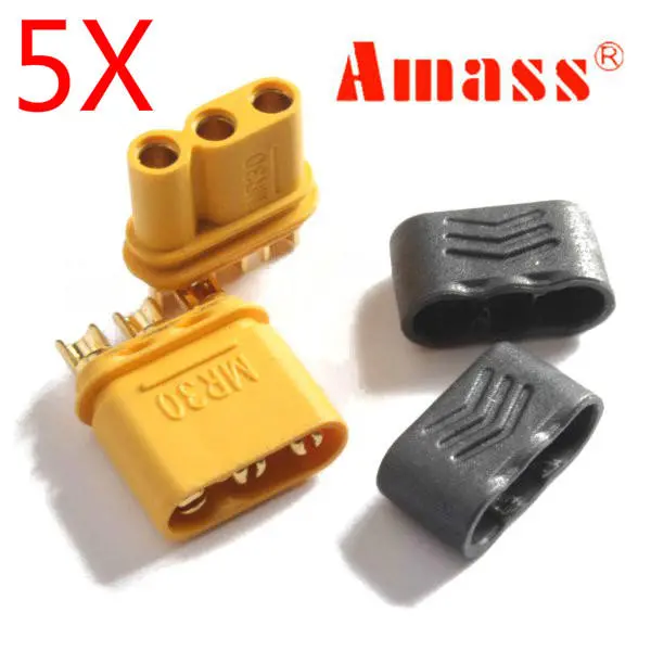 5 Pairs Amass Mr30 Connector Plug With Sheath Female & Male 1