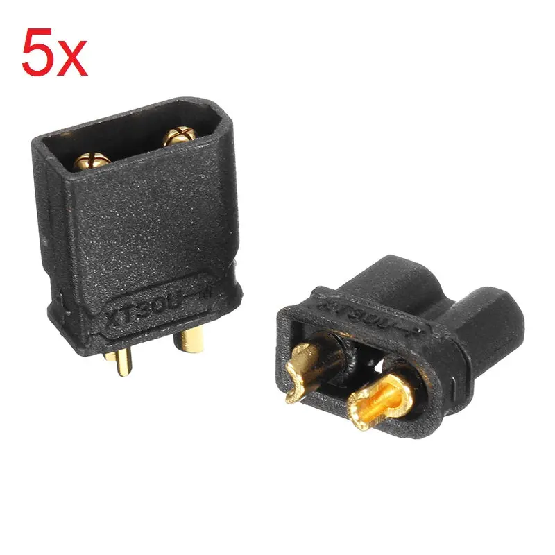 5 X Amass Xt30u Plug 2Mm Black Female Male Banana Plug Connector 1