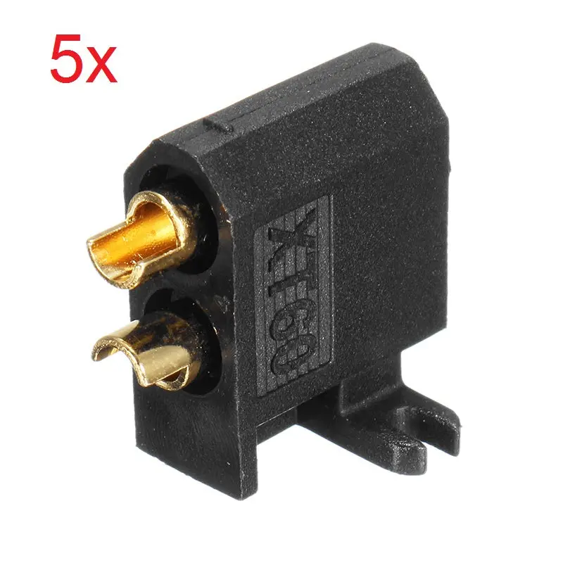 5 X Amass Xt60-C Female Bullet Side Horizontal Banana Plug For Xt60 Head Connectors 1