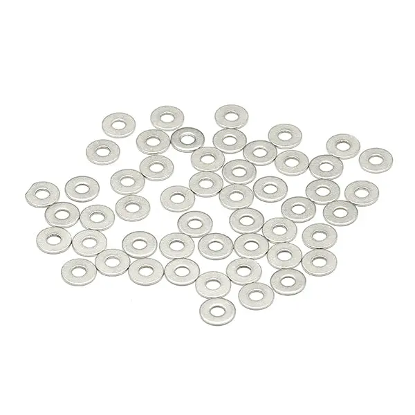 50 Pcs Stainless Steel Flat Gasket Plain Washer Spacer M3*9*0.8 For M3 Motor Shalf 1