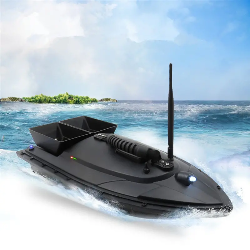 50Cm Big Size 2.4G 500M Rc Fishing Bait Boat Wireless Fish Finder Bait Boat Low Noise Double Motor1.5Kg Loading Led Search Light 1