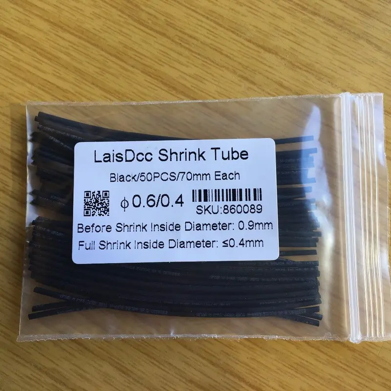 50Pcs 0.6/0.4Mm Shrink Tubes For Decoders Installation With 70Mm In Length Each 860089/Laisdcc Brand 1