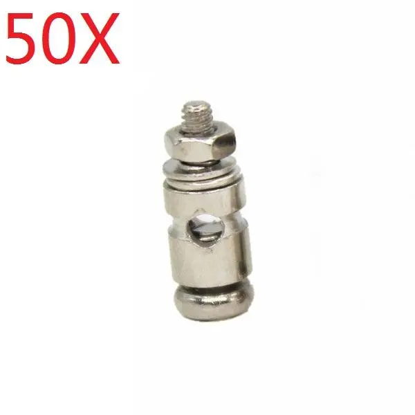 50X 1.8Mm Adjustable Pushrod Connectors Linkage Stoppers For Rc Airplane 1