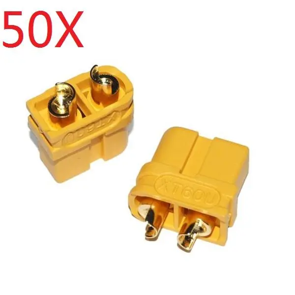 50X Upgraded Amass Xt60u Male Female Bullet Connectors Plugs For Lipo Battery 1 Pairs 1