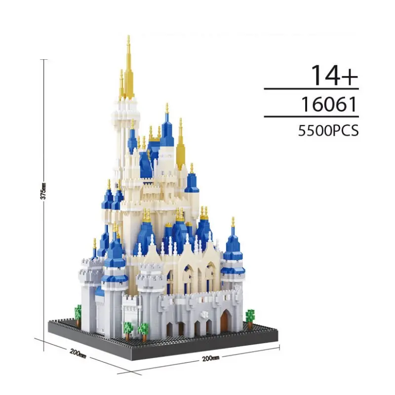 5500Pcs 16061 Castle Diamond Small Building Blocks Assembling Bricks Toy Big Size Castle Model Kits Toys For Children Gift 1