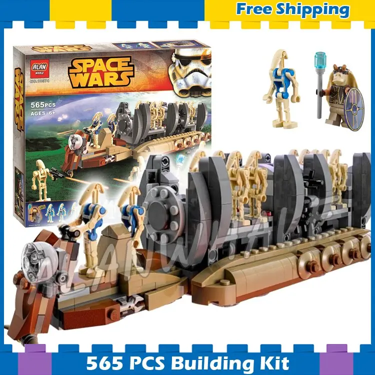 565Pcs New Space Wars Battle Droid Troop Carrier 10374 Model Building Blocks Gifts Sets Boys Robots Ship Compatible With Lego 1