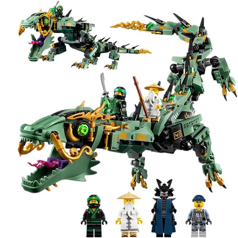 574Pcs Compatible Legoinglys Ninja Mecha Dragon Technic Assembled Model Building Blocks Toys Kit Diy Educational Toys Gifts 1