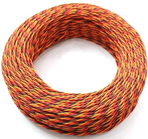 5M 16 Feet 22Awg 26Awg 30/60 Core 3 Way Twist Servo Extension Cable Jr Futaba Twisted Wire Lead For Rc Airplane Accessories 1