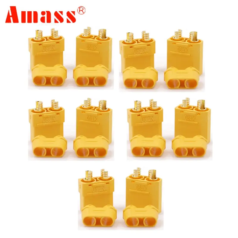 5Pair/Lot Amass Xt90+ Plug Connectors Male Female For Rc Model Battery 1