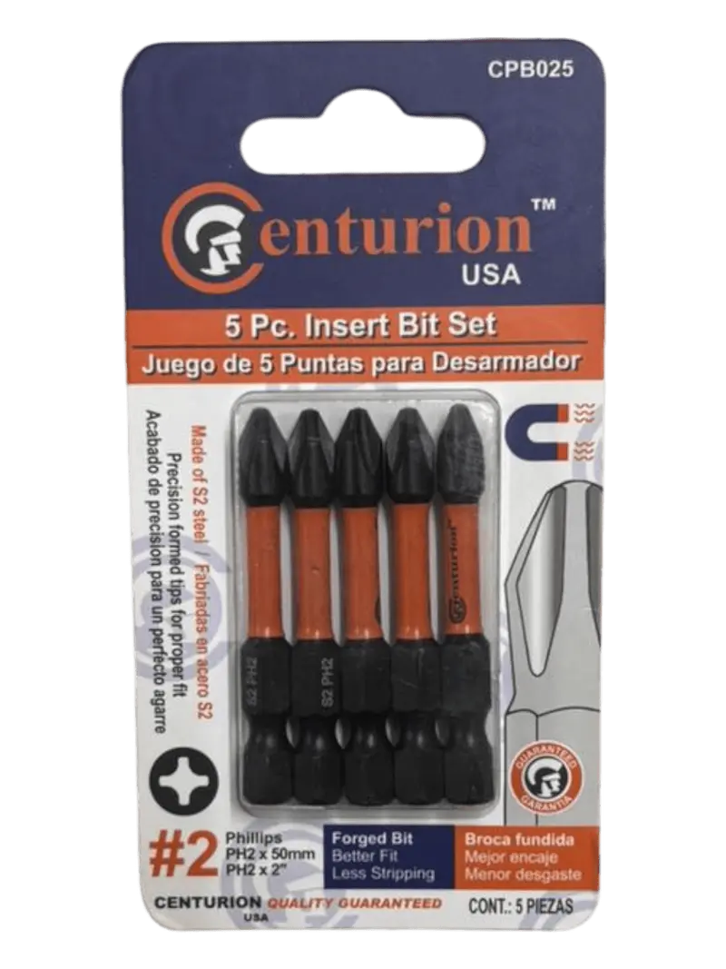 5Pc. Insert Phillips Bit Set #2 X2"  Cpb025 1