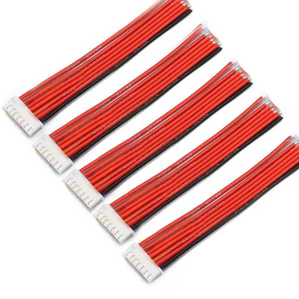5Pcs 6S 7Pin 2.54Xh 30Cm Lipo Battery Charger Silicone Wire Balance Extension Cable 1