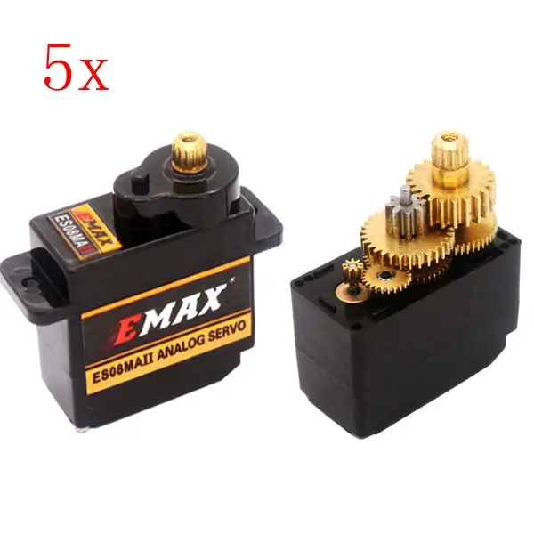 5Pcs Emax Es08ma Ii 12G Mini Metal Gear Analog Servo For Rc Model 1
