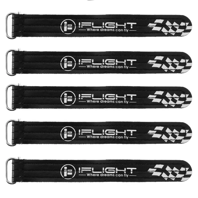 5Pcs Iflight 20*150Mm 15*200Mm Battery Strap Metal Buckle Black For Rc Lipo Battery 1
