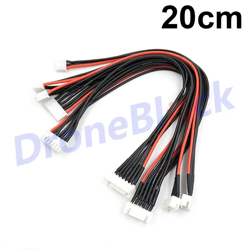 5Pcs Lipo Battery Charging Extended Line/Wire/Connector 22Awg 200Mm Jst-Xh Balancer Silicone Cable 2S 3S 4S 5S 6S 7S 8S 1