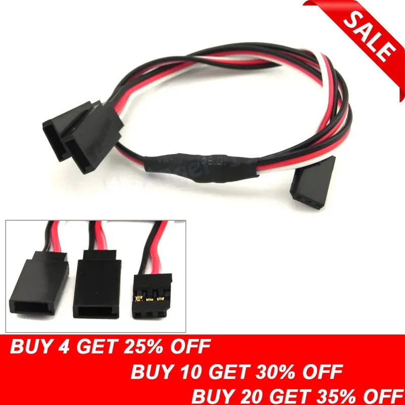 5Pcs/Lot 300Mm 500Mm Rc Servo Y Extension Cord Cable Lead Wire For Jr Futaba 1