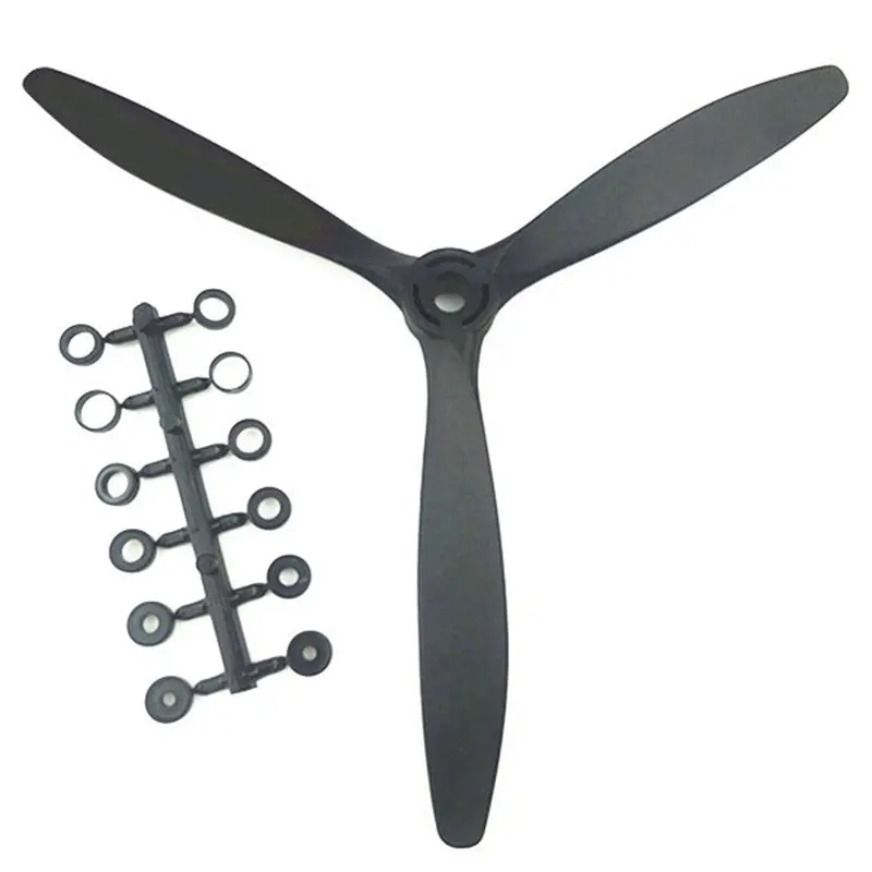5Pcs Qtmodel 8060 8X6 Inch Efficient 3 Leaf Blade Propeller For Rc Airplane 1