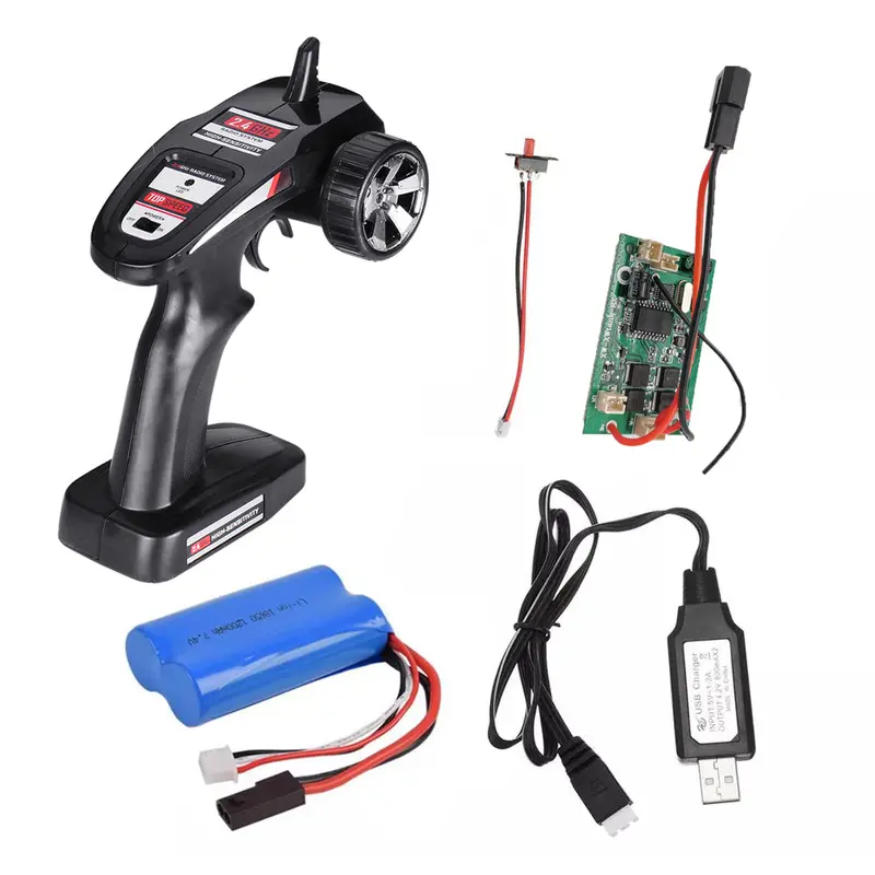 5Pcs Rbrc 2.4G 4Ch Transmitter Battery Circuit Board Usb Charging Cable Wire For Sg 1203 Rc Tank 1