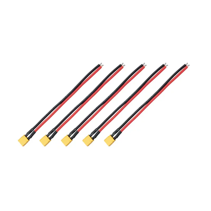 5Pcs Rjxhobby Xt30 Plug Male Connector With 150Mm 16Awg Silicone Wire For Rc Drone Fpv Racing 1