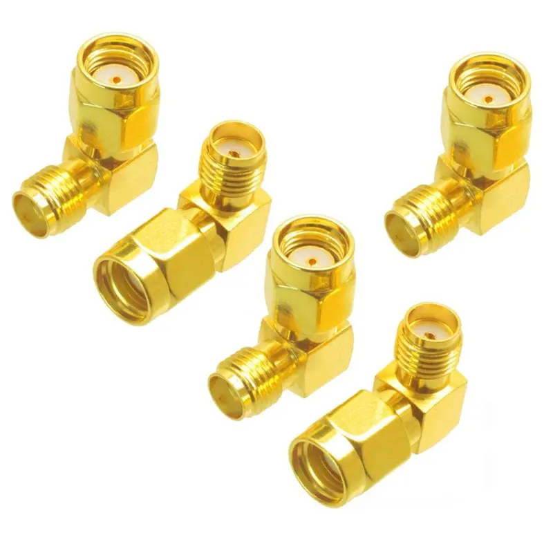 5Pcs Sma Female To Rp-Sma Male Right Angle Adapter Connector For Rc Drone 1