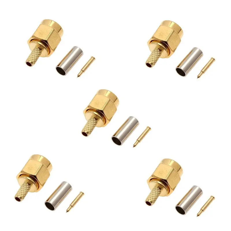 5Pcs Sma Male 50-1.5 Rf Connector For Rg174 Rg316 Lmr100 Cable 1